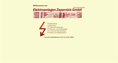 Desktop Screenshot of elektroanlagen-zepernick.de